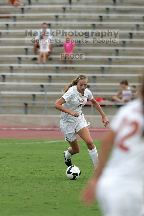 UT freshman Lucy Keith (#6, Midfielder) in the second half.  The University of Texas women's soccer team won 2-1 against the Iowa State Cyclones Sunday afternoon, October 5, 2008.

Filename: SRM_20081005_13282279.jpg
Aperture: f/5.6
Shutter Speed: 1/1250
Body: Canon EOS-1D Mark II
Lens: Canon EF 300mm f/2.8 L IS