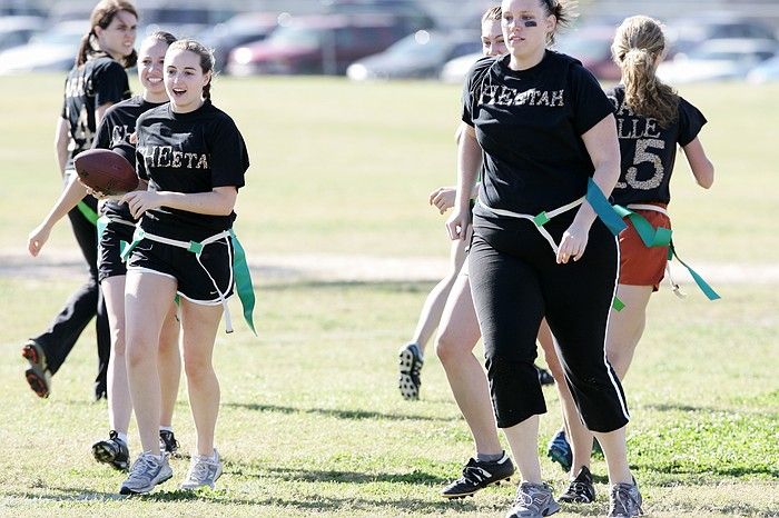 The Cheetahs (chemical engineering team) lost in the Fall 2008 UT flag football intramural championship game on November 9, 2008.

Filename: SRM_20081109_15114047.jpg
Aperture: f/5.0
Shutter Speed: 1/800
Body: Canon EOS-1D Mark II
Lens: Canon EF 300mm f/2.8 L IS
