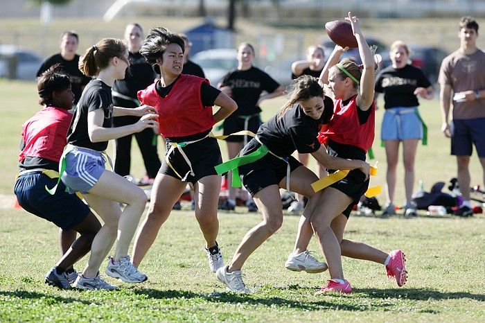 The Cheetahs (chemical engineering team) lost in the Fall 2008 UT flag football intramural championship game on November 9, 2008.

Filename: SRM_20081109_15370007.jpg
Aperture: f/4.0
Shutter Speed: 1/1600
Body: Canon EOS-1D Mark II
Lens: Canon EF 300mm f/2.8 L IS