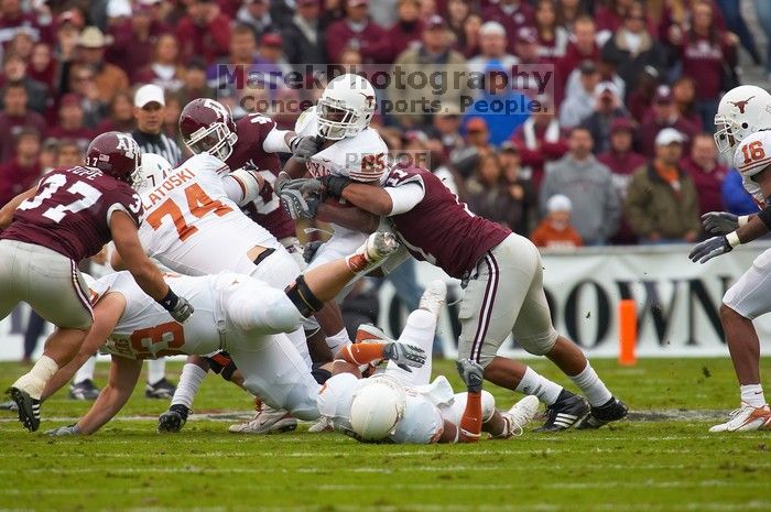 The University of Texas, Austin played Texas A&M in football at Kyle Field, College Station, on November 23, 2007.  UT lost to the Aggies, 30 to 38.

Filename: SRM_20071123_1627140.jpg
Aperture: f/5.6
Shutter Speed: 1/500
Body: Canon EOS-1D Mark II
Lens: Canon EF 300mm f/2.8 L IS