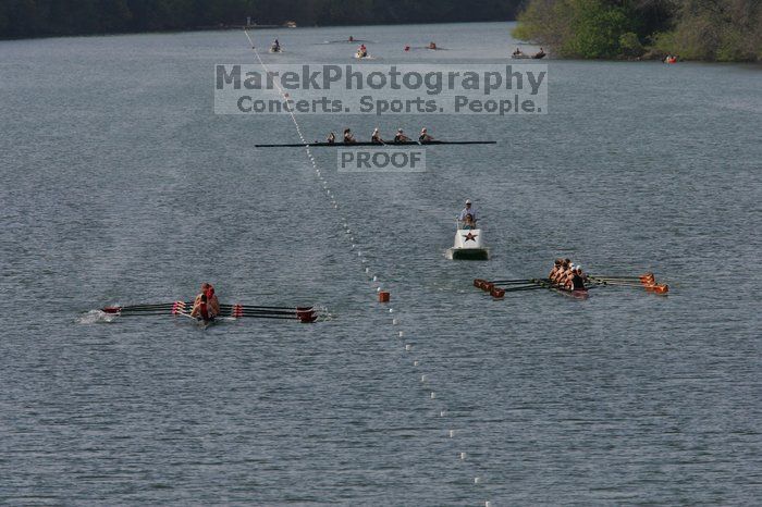 The Texas Rowing first varsity eight team, with coxswain Mary Cait McPherson, stroke Jen VanderMaarel, Felicia Izaguirre-Werner, Meg George, Nancy Arrington, Jelena Zunic, Karli Sheahan, Colleen Irby and Sara Cottingham, finished with a time of 7:09.3, losing to Wisconsin, which completed the race in 7:01.1. This was the third session of the Longhorn Invitational, Saturday afternoon, March 21, 2009 on Lady Bird Lake.

Filename: SRM_20090321_16343774.jpg
Aperture: f/8.0
Shutter Speed: 1/2000
Body: Canon EOS-1D Mark II
Lens: Canon EF 300mm f/2.8 L IS