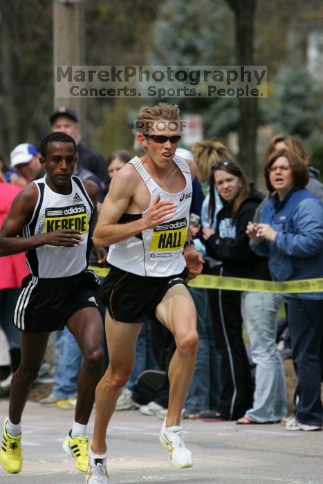 Ryan Hall was third to cross the finish line with a time of 2:09:40.  The 113th Boston Marathon took place on Monday, April 20, 2009.

Filename: SRM_20090420_10401627.JPG
Aperture: f/8.0
Shutter Speed: 1/1000
Body: Canon EOS-1D Mark II
Lens: Canon EF 100-400mm f/4.5-5.6 L IS USM