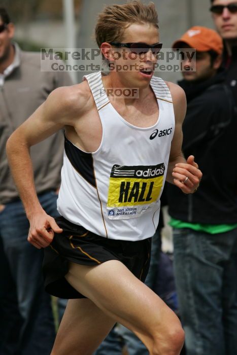 Ryan Hall was third to cross the finish line with a time of 2:09:40.  The 113th Boston Marathon took place on Monday, April 20, 2009.

Filename: SRM_20090420_10402037.JPG
Aperture: f/8.0
Shutter Speed: 1/1250
Body: Canon EOS-1D Mark II
Lens: Canon EF 100-400mm f/4.5-5.6 L IS USM