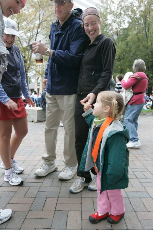 Katie Lannon, Janet Aardema, and Sylvie Gagnon after the Richmond SunTrust Marathon and McDonald's Half Marathon, on Saturday, November 14, 2009.

Filename: SRM_20091114_12354284.JPG
Aperture: f/5.6
Shutter Speed: 1/100
Body: Canon EOS-1D Mark II
Lens: Canon EF 16-35mm f/2.8 L
