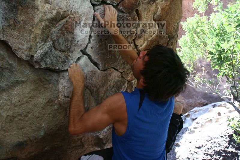 Rock climbing in Hueco Tanks State Park and Historic Site during the Hueco Tanks Awesome Fest 2.0 trip, Saturday, September 04, 2010.

Filename: SRM_20100904_13132073.JPG
Aperture: f/4.0
Shutter Speed: 1/200
Body: Canon EOS 20D
Lens: Canon EF 16-35mm f/2.8 L