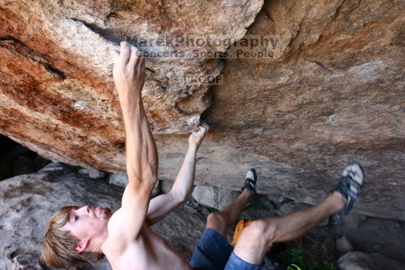 Rock climbing in Hueco Tanks State Park and Historic Site during the Hueco Tanks Awesome Fest 2.0 trip, Saturday, September 04, 2010.

Filename: SRM_20100904_15320284.JPG
Aperture: f/4.0
Shutter Speed: 1/400
Body: Canon EOS 20D
Lens: Canon EF 16-35mm f/2.8 L