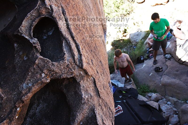 Rock climbing in Hueco Tanks State Park and Historic Site during the Hueco Tanks Awesome Fest 2.0 trip, Sunday, September 05, 2010.

Filename: SRM_20100905_11581833.JPG
Aperture: f/5.6
Shutter Speed: 1/250
Body: Canon EOS 20D
Lens: Canon EF 16-35mm f/2.8 L