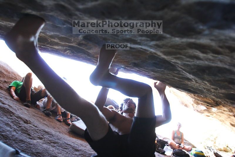 Rock climbing in Hueco Tanks State Park and Historic Site during the Hueco Tanks Awesome Fest 2.0 trip, Sunday, September 05, 2010.

Filename: SRM_20100905_15161401.JPG
Aperture: f/2.8
Shutter Speed: 1/125
Body: Canon EOS 20D
Lens: Canon EF 16-35mm f/2.8 L