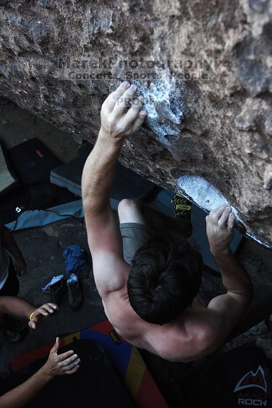 Rock climbing in Hueco Tanks State Park and Historic Site during the Hueco Tanks Awesome Fest 2.0 trip, Sunday, September 05, 2010.

Filename: SRM_20100905_19225350.JPG
Aperture: f/5.0
Shutter Speed: 1/250
Body: Canon EOS 20D
Lens: Canon EF 16-35mm f/2.8 L