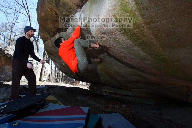 Bouldering in the southeast during Spring Break 2013.

Filename: SRM_20130312_11551625.JPG
Aperture: f/5.6
Shutter Speed: 1/400
Body: Canon EOS-1D Mark II
Lens: Canon EF 16-35mm f/2.8 L