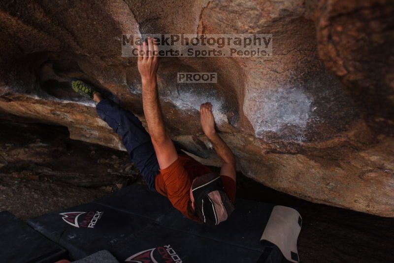 Bouldering in Hueco Tanks on %m/%d/%Y

Filename: SRM_20160219_1830551.jpg
Aperture: f/2.8
Shutter Speed: 1/250
Body: Canon EOS 20D
Lens: Canon EF 16-35mm f/2.8 L