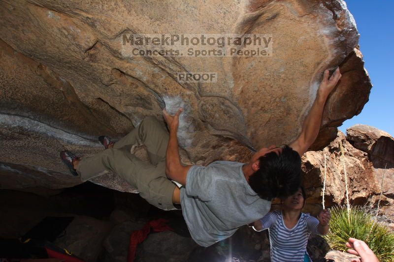 Bouldering in Hueco Tanks on 03/19/2016 with Blue Lizard Climbing and Yoga

Filename: SRM_20160319_1348130.jpg
Aperture: f/8.0
Shutter Speed: 1/250
Body: Canon EOS 20D
Lens: Canon EF 16-35mm f/2.8 L