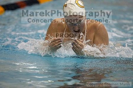 Laura Heiser placed 5th in the women's 100 yd breaststroke against UVA

Filename: crw_3793_std.jpg
Aperture: f/2.8
Shutter Speed: 1/500
Body: Canon EOS DIGITAL REBEL
Lens: Canon EF 80-200mm f/2.8 L