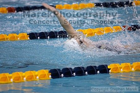 Michelle Maguire placed 6th in the 200m medley against FSU, UMD and VT
Filename: crw_3040_std.jpg
Aperture: f/2.8
Shutter Speed: 1/500
Body: Canon EOS DIGITAL REBEL
Lens: Canon EF 80-200mm f/2.8 L