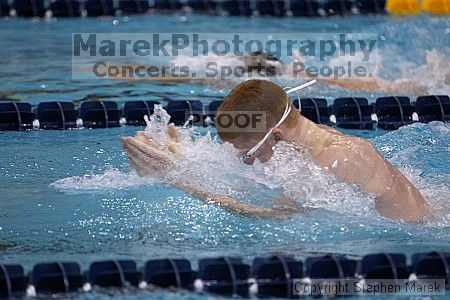 Alex Williams placed 4th in the 100m breaststroke against FSU, UMD and VT

Filename: crw_3032_std.jpg
Aperture: f/2.8
Shutter Speed: 1/500
Body: Canon EOS DIGITAL REBEL
Lens: Canon EF 80-200mm f/2.8 L