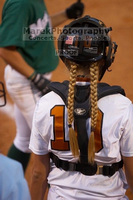 #10, Megan Willis, waiting for a pitch.  The Lady Longhorns beat the University of North Texas 5-0 in the first game of the double header Wednesday night.

Filename: SRM_20060308_212441_6.jpg
Aperture: f/2.8
Shutter Speed: 1/400
Body: Canon EOS 20D
Lens: Canon EF 80-200mm f/2.8 L