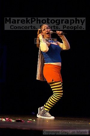 The superhero contest, which took place earlier in the day, was brought on stage in between acts at the Mock Rock competition at the Ferst Center.

Filename: crw_1649_std.jpg
Aperture: f/2.8
Shutter Speed: 1/100
Body: Canon EOS DIGITAL REBEL
Lens: Canon EF 80-200mm f/2.8 L