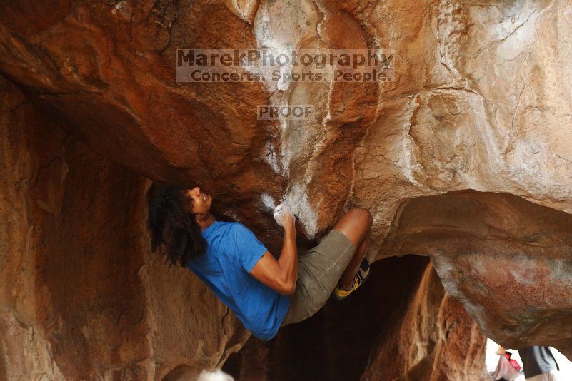 Bouldering in Hueco Tanks on 10/19/2018 with Blue Lizard Climbing and Yoga

Filename: SRM_20181019_1408030.jpg
Aperture: f/2.8
Shutter Speed: 1/400
Body: Canon EOS-1D Mark II
Lens: Canon EF 50mm f/1.8 II