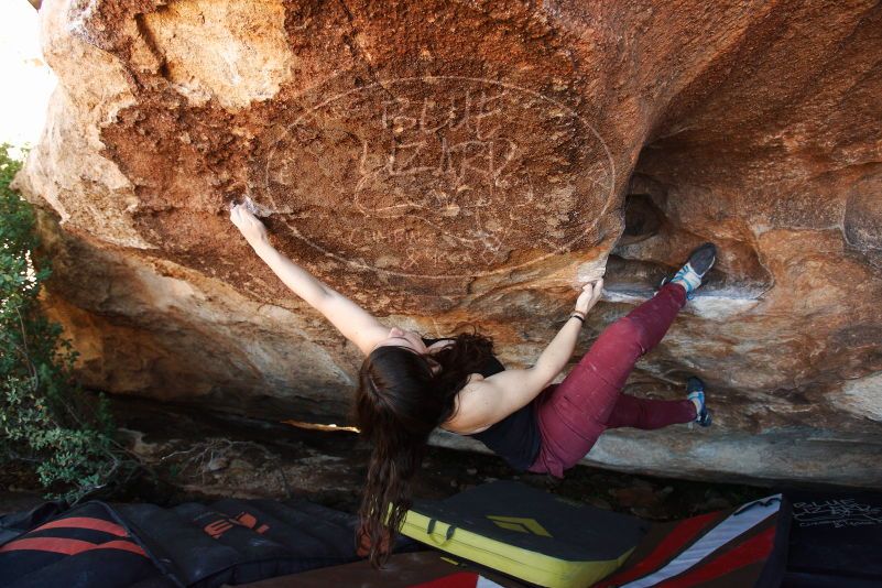 Bouldering in Hueco Tanks on 11/02/2018 with Blue Lizard Climbing and Yoga

Filename: SRM_20181102_1504260.jpg
Aperture: f/4.0
Shutter Speed: 1/320
Body: Canon EOS-1D Mark II
Lens: Canon EF 16-35mm f/2.8 L