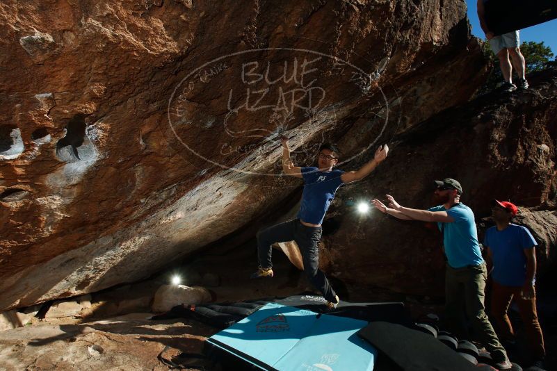 Bouldering in Hueco Tanks on 11/02/2018 with Blue Lizard Climbing and Yoga

Filename: SRM_20181102_1619390.jpg
Aperture: f/9.0
Shutter Speed: 1/250
Body: Canon EOS-1D Mark II
Lens: Canon EF 16-35mm f/2.8 L