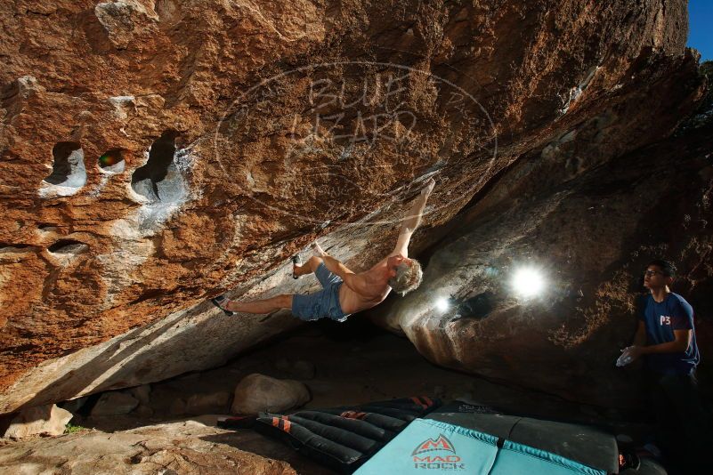 Bouldering in Hueco Tanks on 11/02/2018 with Blue Lizard Climbing and Yoga

Filename: SRM_20181102_1701190.jpg
Aperture: f/9.0
Shutter Speed: 1/250
Body: Canon EOS-1D Mark II
Lens: Canon EF 16-35mm f/2.8 L
