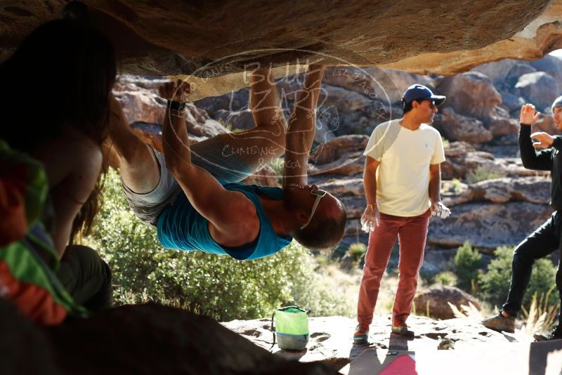Bouldering in Hueco Tanks on 11/03/2018 with Blue Lizard Climbing and Yoga

Filename: SRM_20181103_1009220.jpg
Aperture: f/5.6
Shutter Speed: 1/500
Body: Canon EOS-1D Mark II
Lens: Canon EF 50mm f/1.8 II