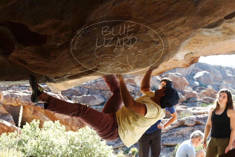 Bouldering in Hueco Tanks on 11/03/2018 with Blue Lizard Climbing and Yoga

Filename: SRM_20181103_1025210.jpg
Aperture: f/5.6
Shutter Speed: 1/250
Body: Canon EOS-1D Mark II
Lens: Canon EF 50mm f/1.8 II