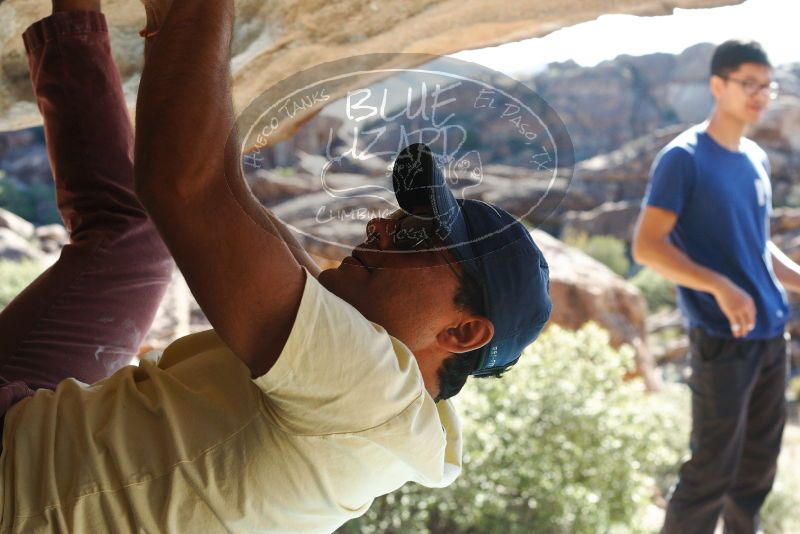 Bouldering in Hueco Tanks on 11/03/2018 with Blue Lizard Climbing and Yoga

Filename: SRM_20181103_1039131.jpg
Aperture: f/5.6
Shutter Speed: 1/640
Body: Canon EOS-1D Mark II
Lens: Canon EF 50mm f/1.8 II