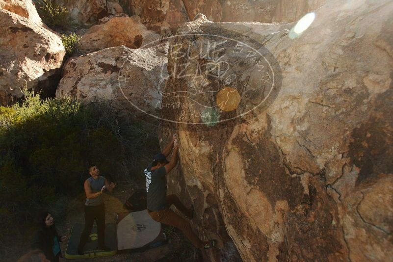 Bouldering in Hueco Tanks on 11/04/2018 with Blue Lizard Climbing and Yoga

Filename: SRM_20181104_1039411.jpg
Aperture: f/5.6
Shutter Speed: 1/1250
Body: Canon EOS-1D Mark II
Lens: Canon EF 16-35mm f/2.8 L