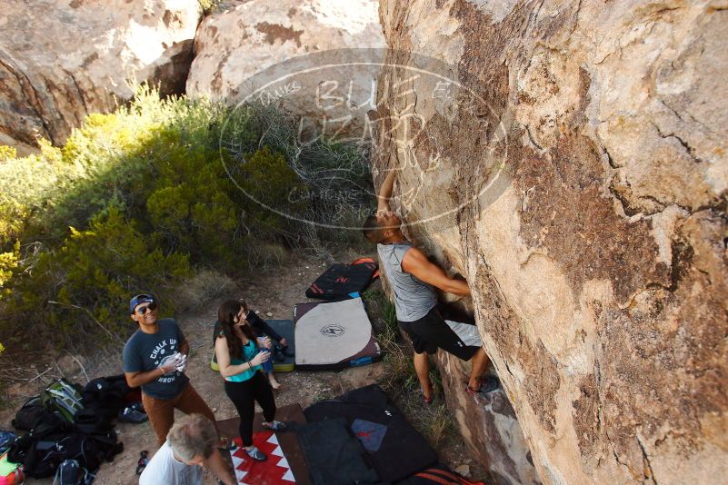 Bouldering in Hueco Tanks on 11/04/2018 with Blue Lizard Climbing and Yoga

Filename: SRM_20181104_1041470.jpg
Aperture: f/5.6
Shutter Speed: 1/250
Body: Canon EOS-1D Mark II
Lens: Canon EF 16-35mm f/2.8 L