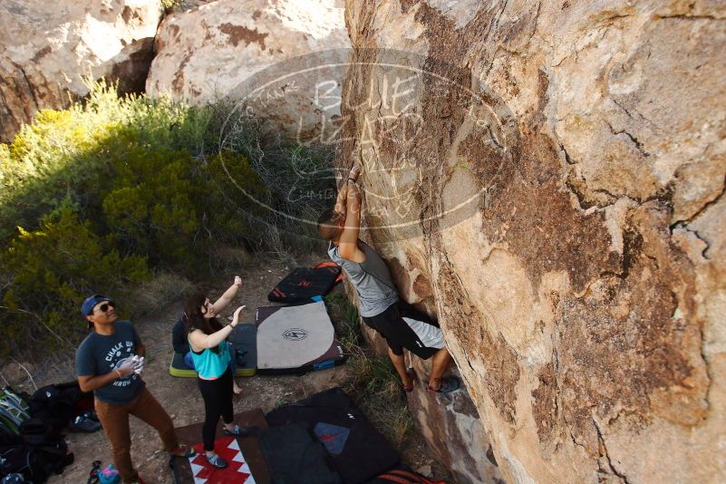 Bouldering in Hueco Tanks on 11/04/2018 with Blue Lizard Climbing and Yoga

Filename: SRM_20181104_1041481.jpg
Aperture: f/5.6
Shutter Speed: 1/320
Body: Canon EOS-1D Mark II
Lens: Canon EF 16-35mm f/2.8 L