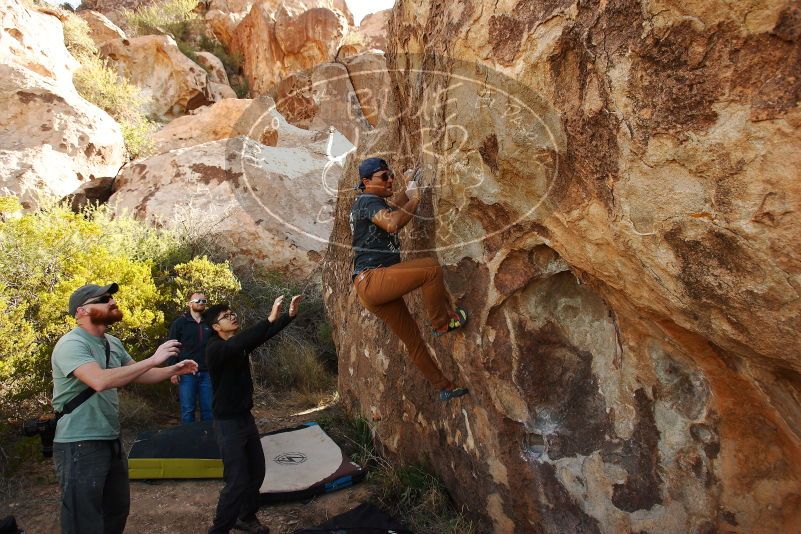 Bouldering in Hueco Tanks on 11/04/2018 with Blue Lizard Climbing and Yoga

Filename: SRM_20181104_1102450.jpg
Aperture: f/4.5
Shutter Speed: 1/400
Body: Canon EOS-1D Mark II
Lens: Canon EF 16-35mm f/2.8 L