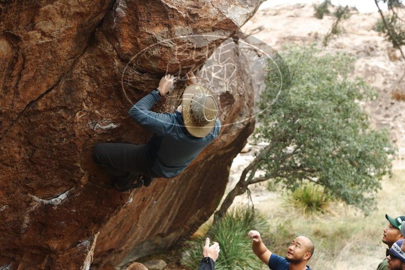 Bouldering in Hueco Tanks on 11/10/2018 with Blue Lizard Climbing and Yoga

Filename: SRM_20181110_1206350.jpg
Aperture: f/4.0
Shutter Speed: 1/500
Body: Canon EOS-1D Mark II
Lens: Canon EF 50mm f/1.8 II