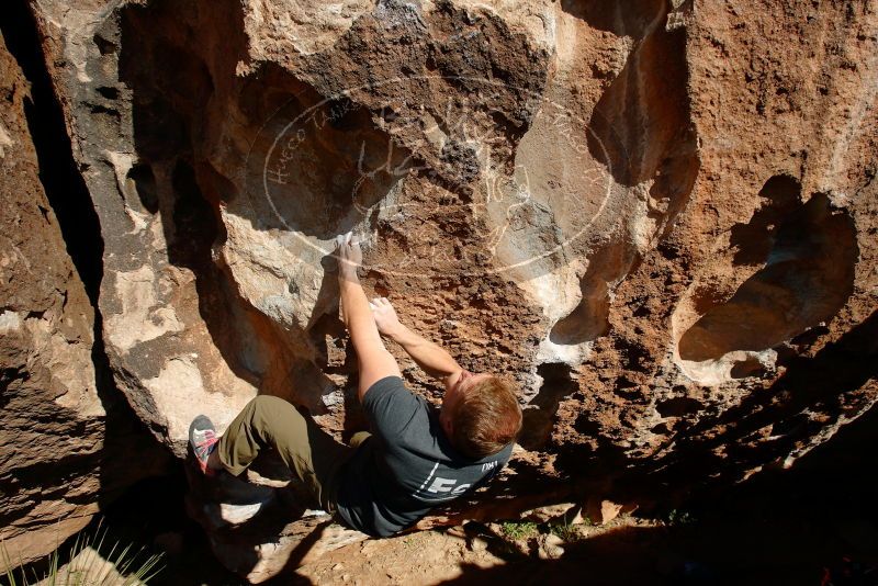 Bouldering in Hueco Tanks on 11/10/2018 with Blue Lizard Climbing and Yoga

Filename: SRM_20181110_1509210.jpg
Aperture: f/5.6
Shutter Speed: 1/500
Body: Canon EOS-1D Mark II
Lens: Canon EF 16-35mm f/2.8 L