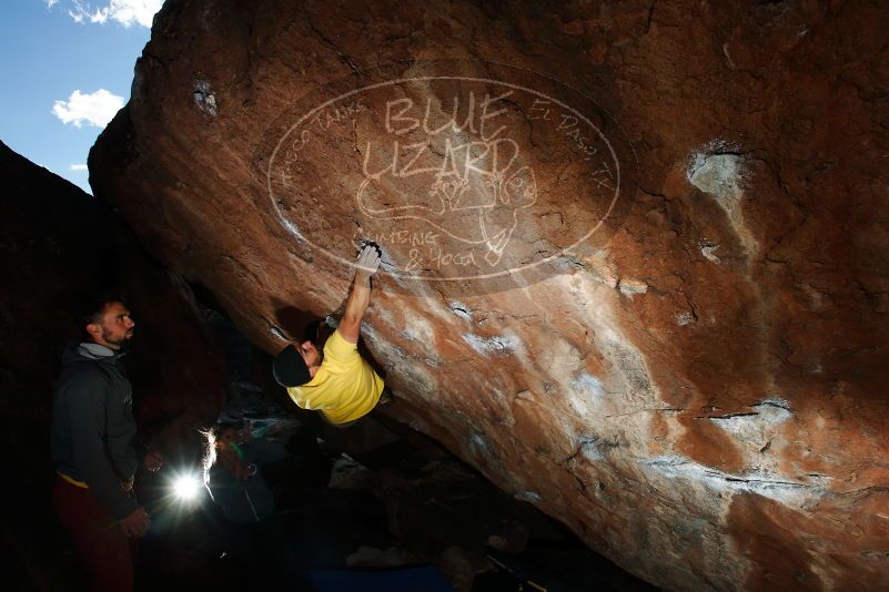 Bouldering in Hueco Tanks on 11/11/2018 with Blue Lizard Climbing and Yoga

Filename: SRM_20181111_1502460.jpg
Aperture: f/9.0
Shutter Speed: 1/250
Body: Canon EOS-1D Mark II
Lens: Canon EF 16-35mm f/2.8 L