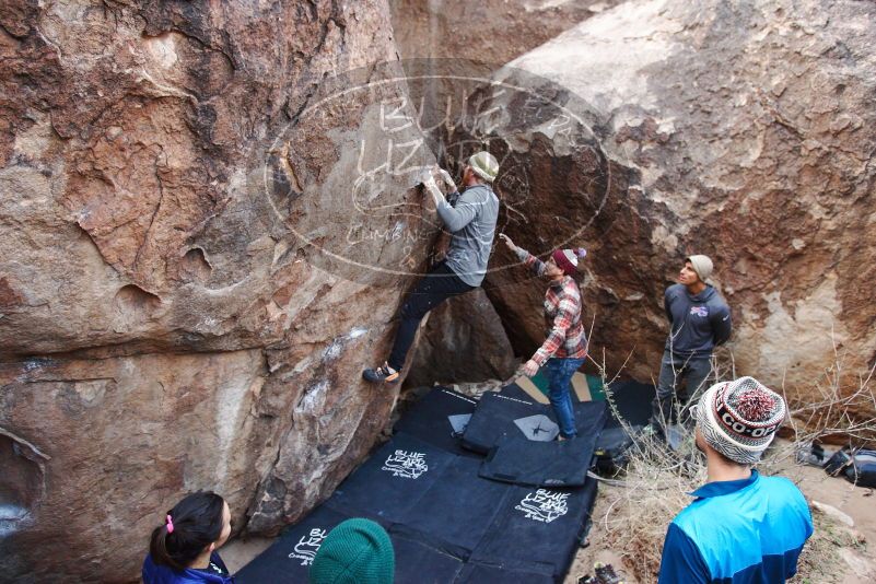 Bouldering in Hueco Tanks on 11/24/2018 with Blue Lizard Climbing and Yoga

Filename: SRM_20181124_1027500.jpg
Aperture: f/3.5
Shutter Speed: 1/250
Body: Canon EOS-1D Mark II
Lens: Canon EF 16-35mm f/2.8 L