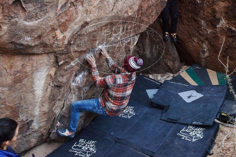 Bouldering in Hueco Tanks on 11/24/2018 with Blue Lizard Climbing and Yoga

Filename: SRM_20181124_1028250.jpg
Aperture: f/3.5
Shutter Speed: 1/250
Body: Canon EOS-1D Mark II
Lens: Canon EF 16-35mm f/2.8 L