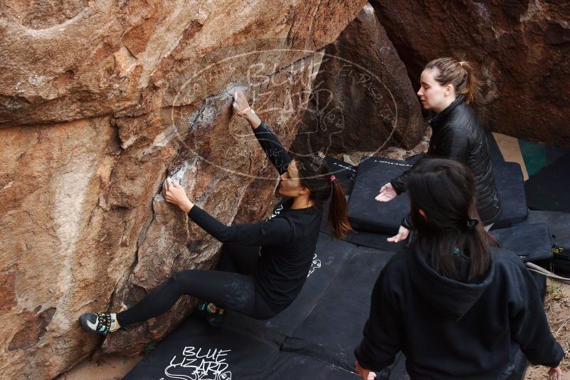 Bouldering in Hueco Tanks on 11/24/2018 with Blue Lizard Climbing and Yoga

Filename: SRM_20181124_1101440.jpg
Aperture: f/5.6
Shutter Speed: 1/200
Body: Canon EOS-1D Mark II
Lens: Canon EF 16-35mm f/2.8 L