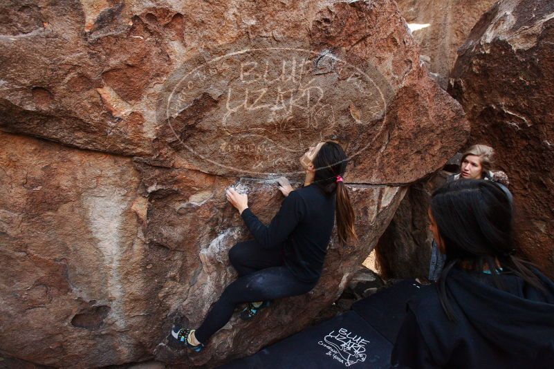 Bouldering in Hueco Tanks on 11/24/2018 with Blue Lizard Climbing and Yoga

Filename: SRM_20181124_1121210.jpg
Aperture: f/5.0
Shutter Speed: 1/250
Body: Canon EOS-1D Mark II
Lens: Canon EF 16-35mm f/2.8 L