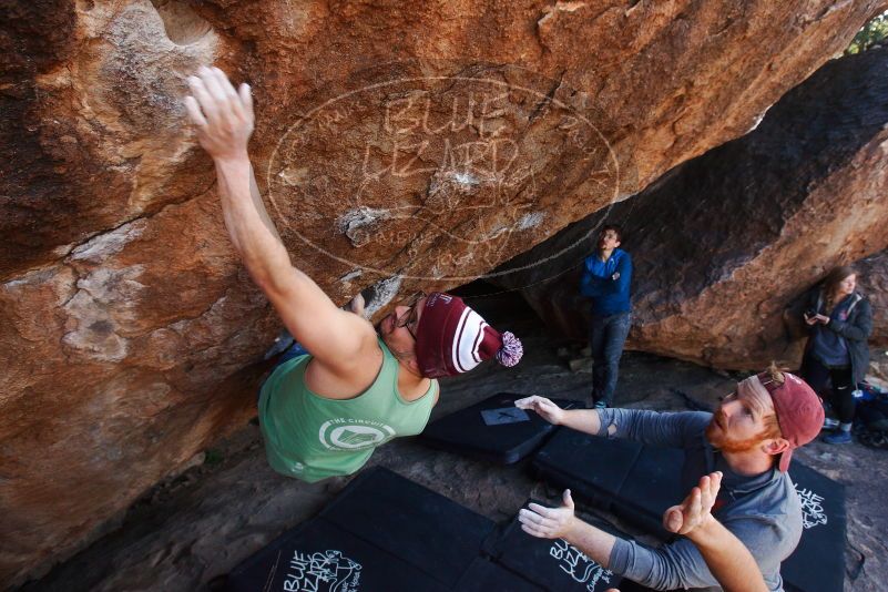 Bouldering in Hueco Tanks on 11/24/2018 with Blue Lizard Climbing and Yoga

Filename: SRM_20181124_1313201.jpg
Aperture: f/6.3
Shutter Speed: 1/250
Body: Canon EOS-1D Mark II
Lens: Canon EF 16-35mm f/2.8 L