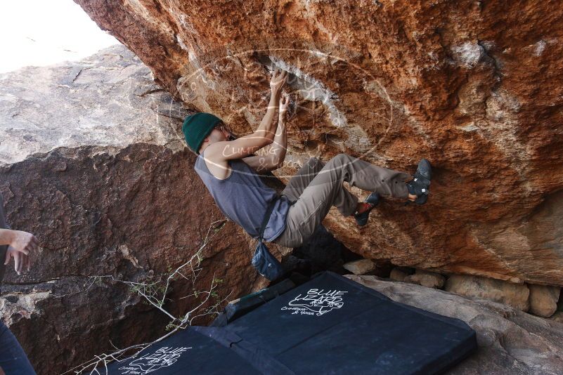 Bouldering in Hueco Tanks on 11/24/2018 with Blue Lizard Climbing and Yoga

Filename: SRM_20181124_1319311.jpg
Aperture: f/5.6
Shutter Speed: 1/250
Body: Canon EOS-1D Mark II
Lens: Canon EF 16-35mm f/2.8 L