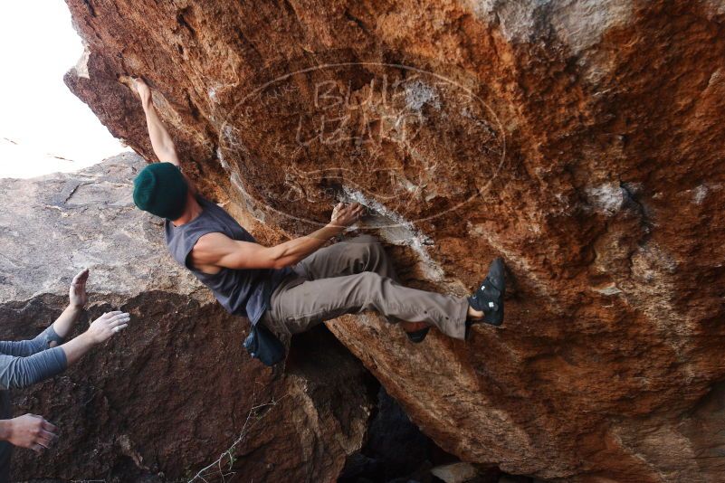 Bouldering in Hueco Tanks on 11/24/2018 with Blue Lizard Climbing and Yoga

Filename: SRM_20181124_1319440.jpg
Aperture: f/6.3
Shutter Speed: 1/250
Body: Canon EOS-1D Mark II
Lens: Canon EF 16-35mm f/2.8 L