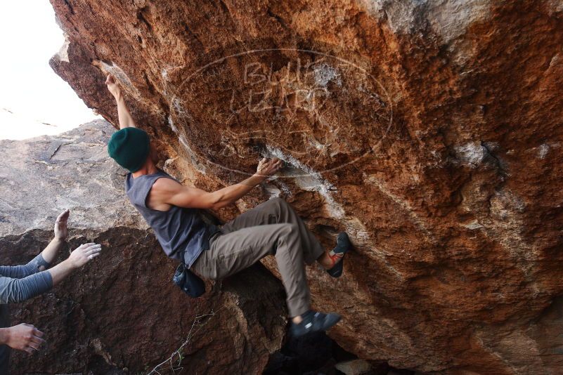 Bouldering in Hueco Tanks on 11/24/2018 with Blue Lizard Climbing and Yoga

Filename: SRM_20181124_1319441.jpg
Aperture: f/7.1
Shutter Speed: 1/250
Body: Canon EOS-1D Mark II
Lens: Canon EF 16-35mm f/2.8 L