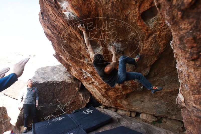 Bouldering in Hueco Tanks on 11/24/2018 with Blue Lizard Climbing and Yoga

Filename: SRM_20181124_1320490.jpg
Aperture: f/6.3
Shutter Speed: 1/250
Body: Canon EOS-1D Mark II
Lens: Canon EF 16-35mm f/2.8 L