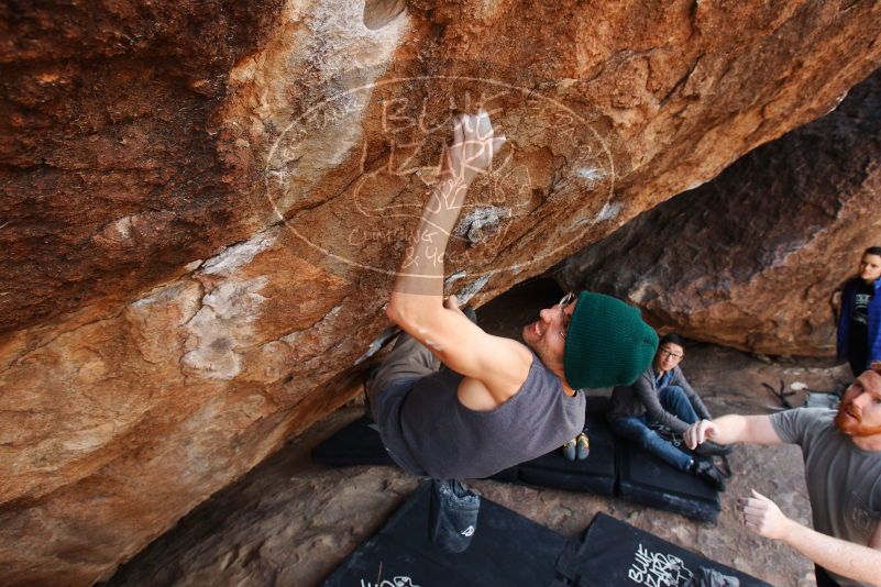 Bouldering in Hueco Tanks on 11/24/2018 with Blue Lizard Climbing and Yoga

Filename: SRM_20181124_1340031.jpg
Aperture: f/6.3
Shutter Speed: 1/320
Body: Canon EOS-1D Mark II
Lens: Canon EF 16-35mm f/2.8 L