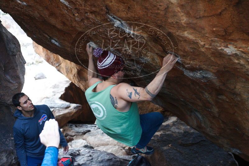 Bouldering in Hueco Tanks on 11/24/2018 with Blue Lizard Climbing and Yoga

Filename: SRM_20181124_1609110.jpg
Aperture: f/4.0
Shutter Speed: 1/250
Body: Canon EOS-1D Mark II
Lens: Canon EF 50mm f/1.8 II