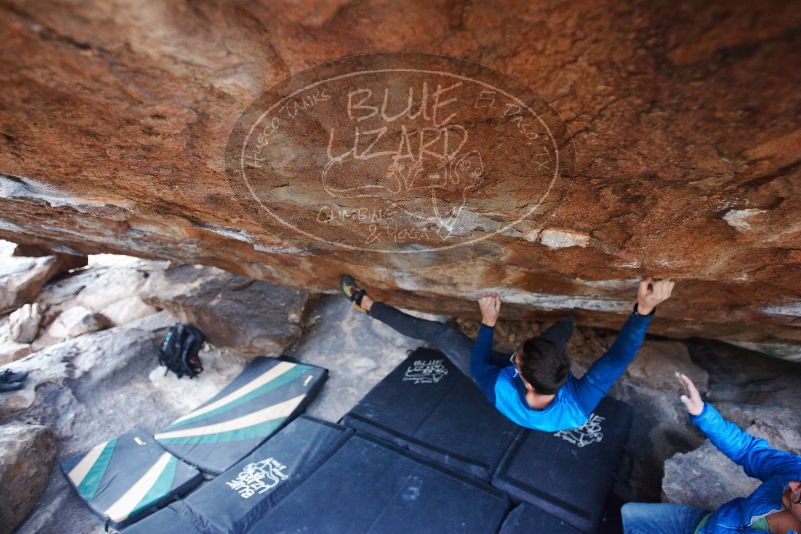 Bouldering in Hueco Tanks on 11/24/2018 with Blue Lizard Climbing and Yoga

Filename: SRM_20181124_1620580.jpg
Aperture: f/2.8
Shutter Speed: 1/250
Body: Canon EOS-1D Mark II
Lens: Canon EF 16-35mm f/2.8 L