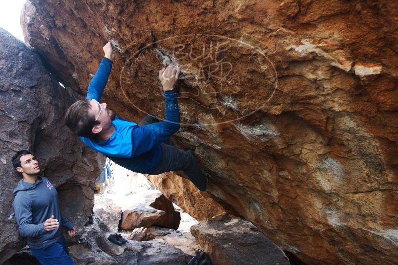Bouldering in Hueco Tanks on 11/24/2018 with Blue Lizard Climbing and Yoga

Filename: SRM_20181124_1635370.jpg
Aperture: f/4.5
Shutter Speed: 1/250
Body: Canon EOS-1D Mark II
Lens: Canon EF 16-35mm f/2.8 L