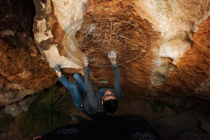Bouldering in Hueco Tanks on 11/24/2018 with Blue Lizard Climbing and Yoga

Filename: SRM_20181124_1737320.jpg
Aperture: f/6.3
Shutter Speed: 1/250
Body: Canon EOS-1D Mark II
Lens: Canon EF 16-35mm f/2.8 L
