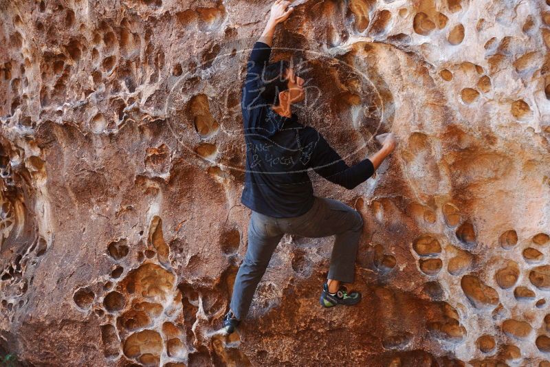 Bouldering in Hueco Tanks on 11/23/2018 with Blue Lizard Climbing and Yoga

Filename: SRM_20181123_1107080.jpg
Aperture: f/2.8
Shutter Speed: 1/200
Body: Canon EOS-1D Mark II
Lens: Canon EF 50mm f/1.8 II